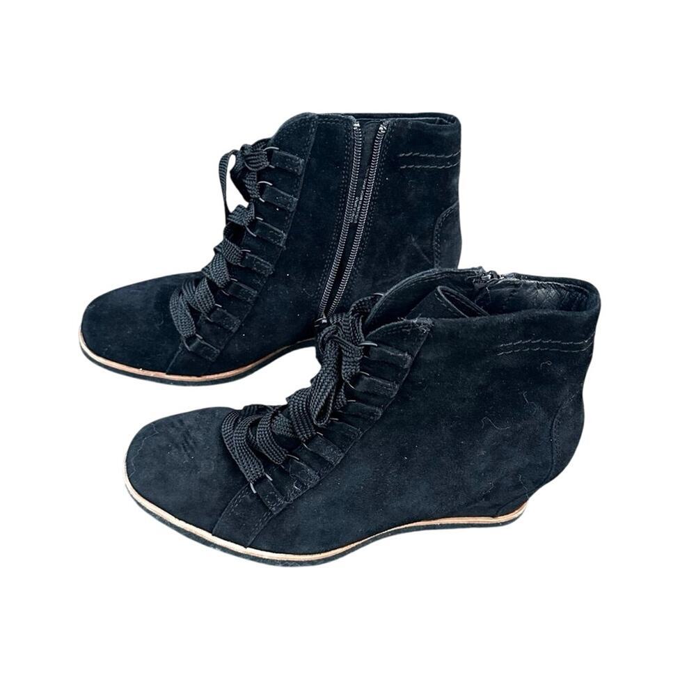 Earth‎ Shoes Kalmar Wedge Leather Ankle Booties Size 9